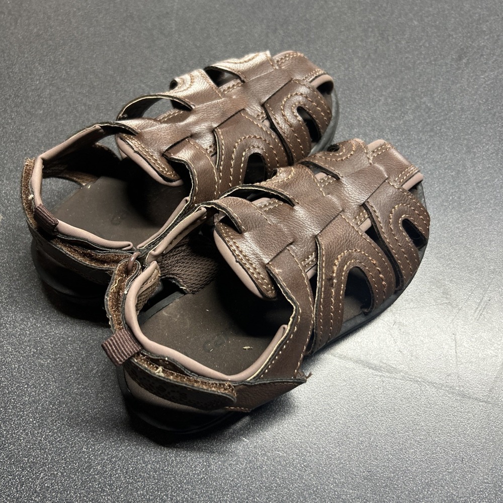 Carters Brown Sandals Toddler Size 10 Summer Clothes Nautical Beachy